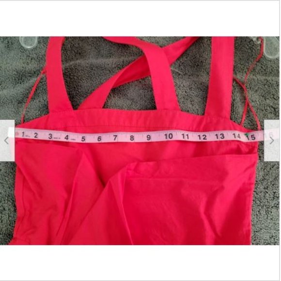 NWT Proenza Schouler Orange Cotton Poplin Apron Midi Dress 0 - Picture 10 of 11